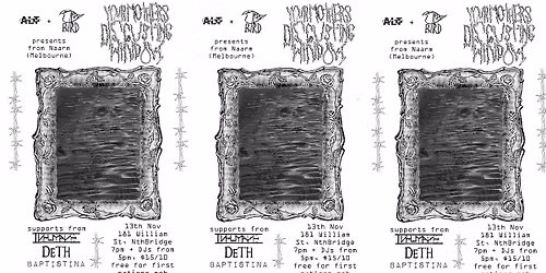 YOUR MOTHERS DISGUSTING WINDOW (Naarm) @ The BIRD w\/ BAPTISTINA + DETH + INHUMANE [ALT\/\/THURSDAY]