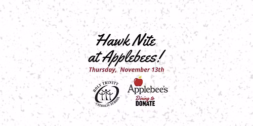 Hawk Nite at Applebees! \ud83c\udf4e