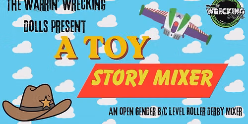 Toy Story-themed mixer \u2014 Woody vs. Buzz!