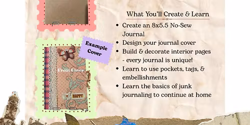 Spring No Sew Junk Journal Workshop w\/Coastal Bay Craft Shack