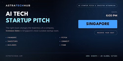 AI Startup Pitch & Investor Networking I Singapore