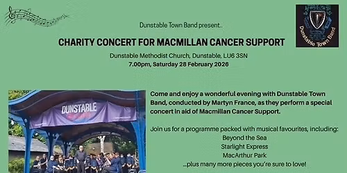 Dunstable Town Band in concert for Macmillan Cancer Support