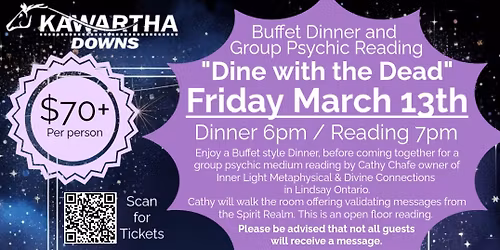 \u201cDine with the Dead\u201d Buffet Dinner and Psychic Group Reading
