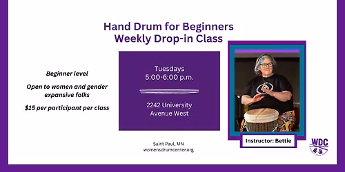 Hand Drum for Beginners (Drop in class)