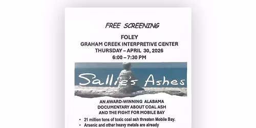 Free movie screening of Sallie's Ashes