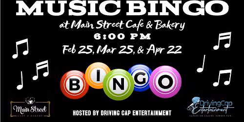 Music Bingo at Main Street Cafe & Bakery