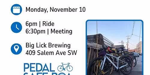 PedalSafe ROA November Public Meeting