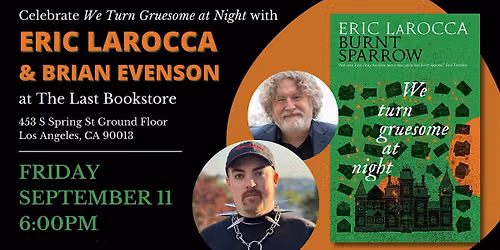 Horror author Eric LaRocca in conversation with Brian Evenson