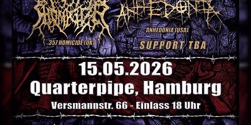 CREWLIFE BOOKING PRESENTS: DYSENTERY | ANHEDONIA | 357. HOMICIDE 