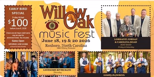 Willow Oak Bluegrass Festival 