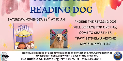 Phoebe the Reading Dog Reads Her Boook!