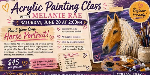 Acrylic Painting Class - Horse Portrait