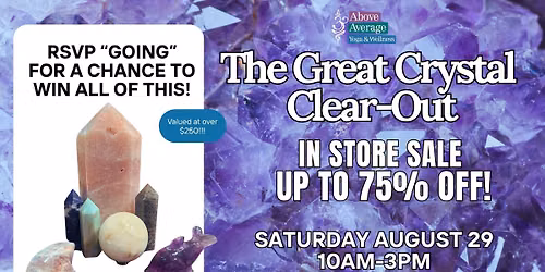 The Great Crystal Clear-Out: In Store Sale Up to 75% off!
