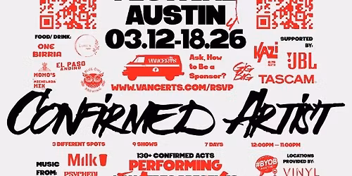 It\u2019s a Van Festival 4: 03\/12-18\/2026 (142 confirmed acts)