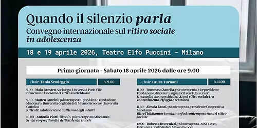 Quando il silenzio parla - Convegno internazionale sul ritiro sociale in adolescenza