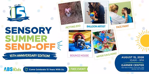 Sensory Summer Send-Off 15th Anniversary Edition!