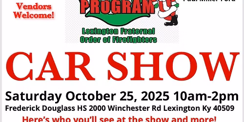 Lexington Firefighters Toy Program Car Show