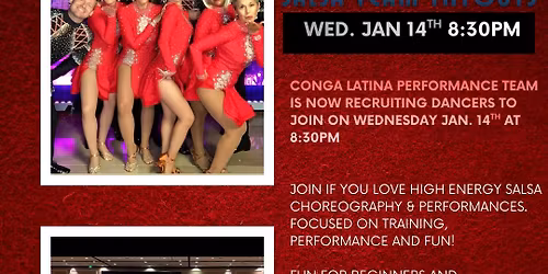 Conga Latina Salsa Team Tryouts