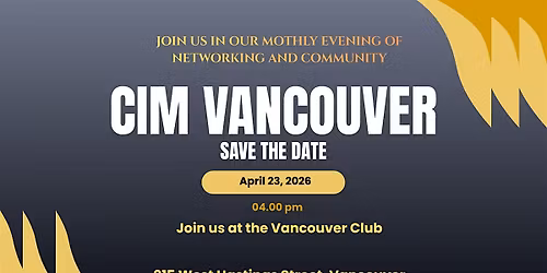 CIM Vancouver April 2026 Mingler Event