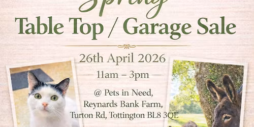 TABLE TOP \/ GARAGE SALE