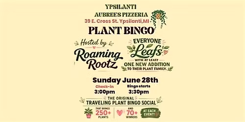 Plant Bingo at Aubree's Pizzeria in Ypsilanti \/ 80+ houseplants won!