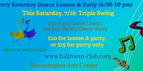 Triple Swing lessons plus dance party on 7\/18, 6:30-10 pm! 1.5 hours lesson+2 hours party!