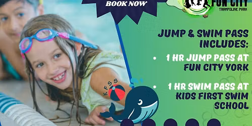 Jump & Swim with Kids First Swim School and Fun City!