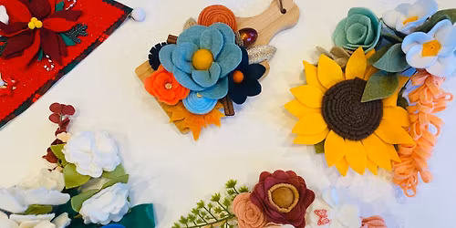 Christmas Felt Flower Bouquet Workshop