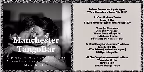Barbara Ferreyra & Agustin Agnez TangoBar Manchester 3 Workshops