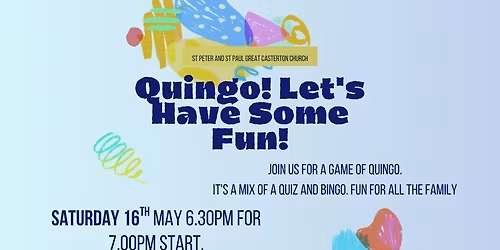 Quingo - a cross between bingo and a quiz