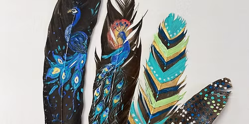Peacock Feather Painting Workshop!