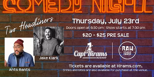 Comedy Night at Capt Hirams Resort