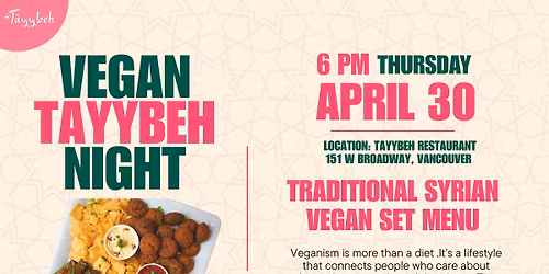 Vegan Night at Tayybeh