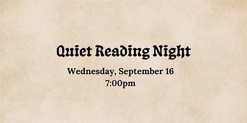 Quiet Reading Night