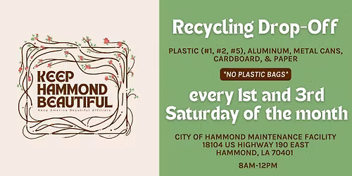 Recycling Drop-Off at City of Hammond Maintenance Facility