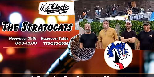 Stratocats LIVE at Five O'Clock Sports Bar & Grill in Covington!