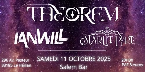 THEOREM + IANWILL + STARLIT PYRE @ SALEM BAR