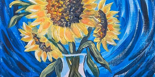 URMSTON, Manchester Paint Night - Sunflowers Like Van Gogh
