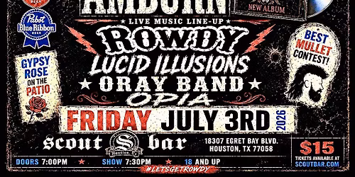 American Trash Bash Vol 2 featuring Rowdy, Amburn (Album Release), Lucid Illusions, Oray Band & Opia