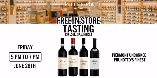 Free Wine Tasting \u2013 Piedmont Uncorked: Prunotto's Finest