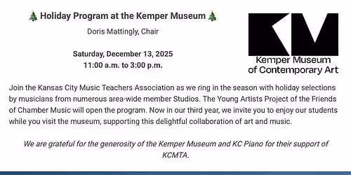 KCMTA Holiday Program at the Kemper Museum