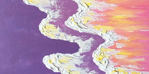 Textured Paint Art and Wine Night in Te Atat\u016b Peninsula - Textured Sunset Beach