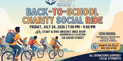 Back to school charity bike ride