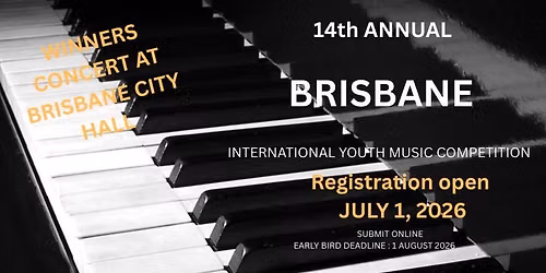 Brisbane International Youth Music Competition 2026 Winners Concert