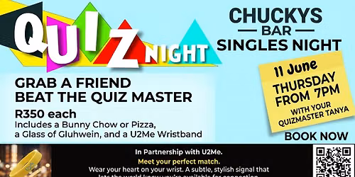 Quiz Singles Night - Chucky's Bar in partnership with U2Me