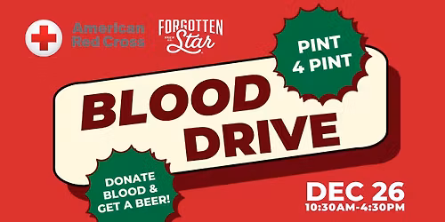 Pint 4 Pint Blood Drive at Forgotten Star Brewing