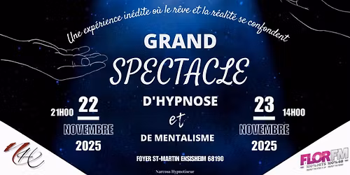 Grand spectacle d'hypnose et de mentalisme