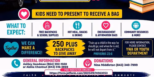 Back to school Backpack Drive thru