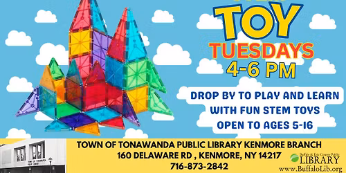 Stem Toy Tuesdays from 4-6 PM