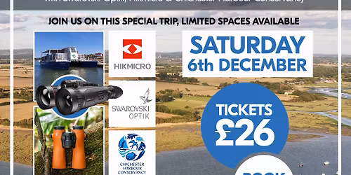 CHICHESTER HARBOUR BINOCULAR BIRDWATCHING BOAT TRIP with SWAROVSKI OPTIK & HIKMICRO Thermal Imaging 